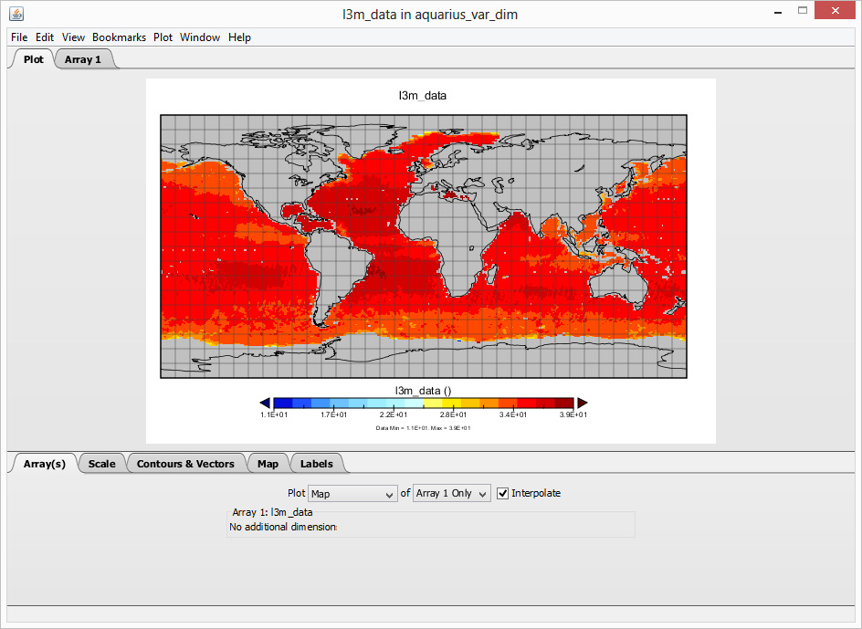 Panoply Visualization of NcML file with new coordinate variables added