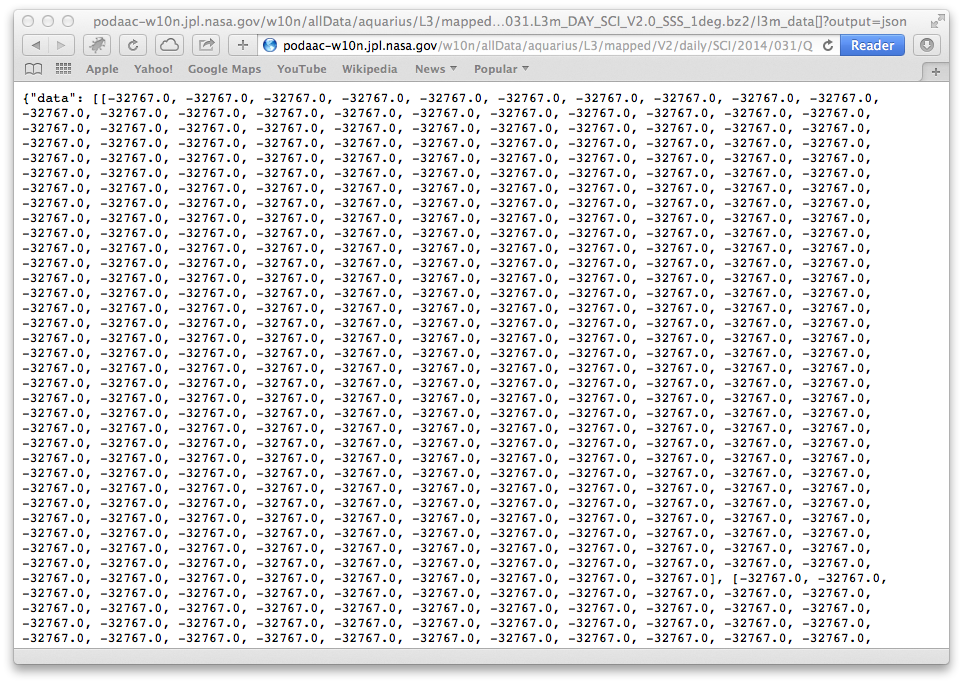 HDF Data in JSON