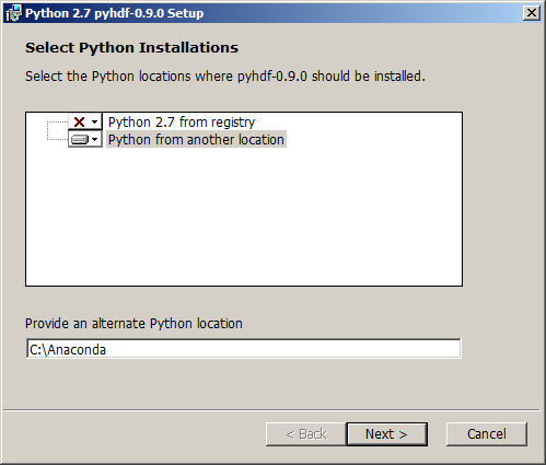 How to install PyHdf for Anaconda